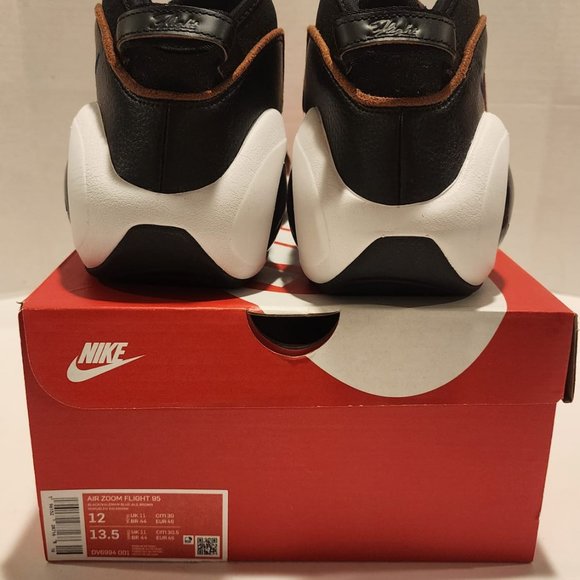 Nike Air Zoom Flight 95 Jason Kidd🔥New Men Black Casual Shoes DV6994 001 - Picture 8 of 10